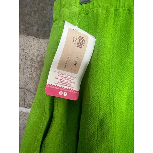 Manta Del Lago Gauze Skirt Women XL Pull On NWT Lot of 2 Beach White Green - Picture 6 of 14